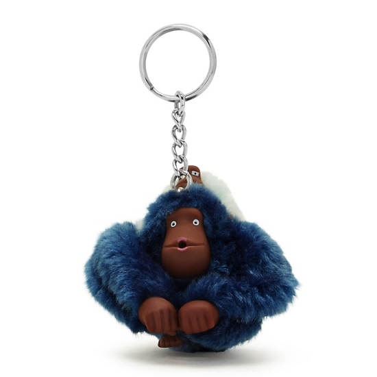 Kipling Mom And Baby Fashion Sven Monkey Keychain Accessories Triangle Blue | AU 1945EB